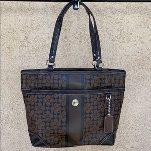 COACH CHELSEA HERITAGE F15137 STRIPE TOTE BAG